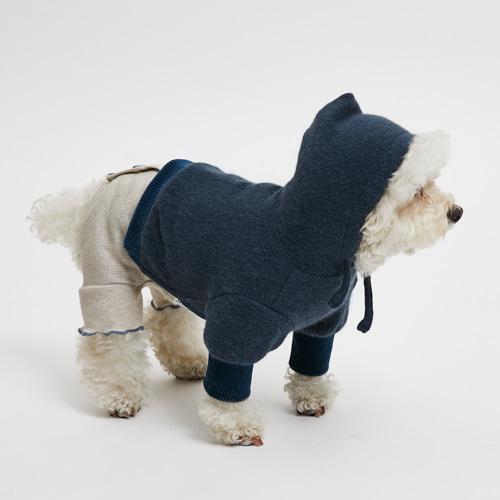 ルイスドッグ louisdog Navy Angora Hood 犬服 小型犬 ウエア アウター 上着 ジャンパー パーカー セレブ 送料無料の画像
