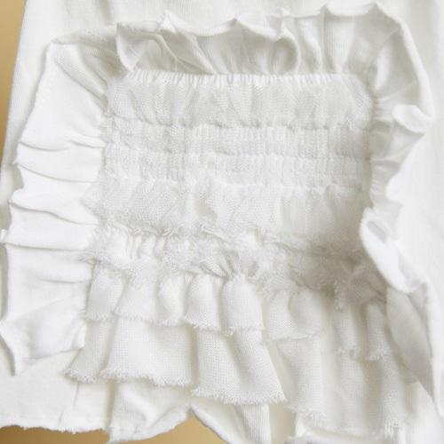 ルイスドッグ louisdog White Organic Roll Up 小型犬 犬服 トップス 半袖 シャツ セレブの画像