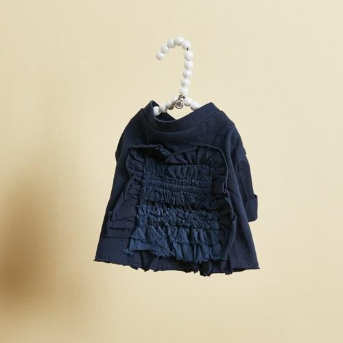ルイスドッグ louisdog Indigo Roll Up 小型犬 犬服 トップス カットソー Tシャツ セレブの画像