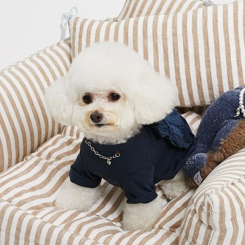 ルイスドッグ louisdog Indigo Roll Up 小型犬 犬服 トップス カットソー Tシャツ セレブの画像
