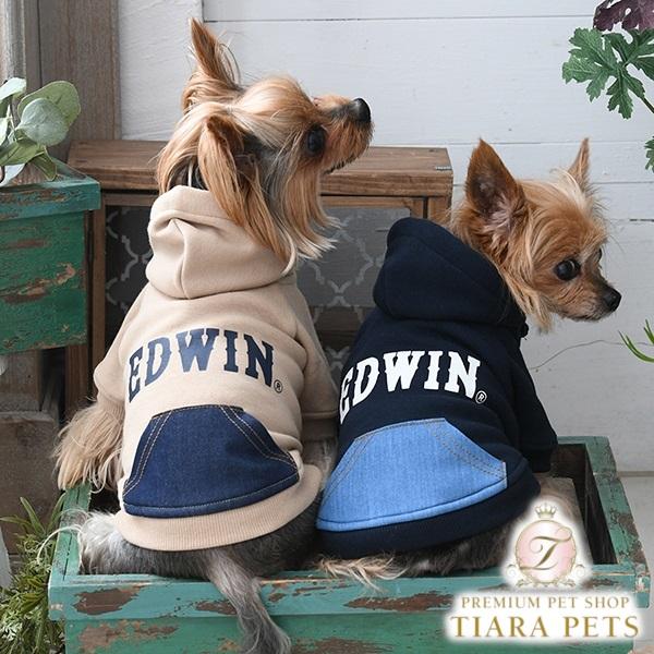エドウイン EDWIN デニムライクポケット付パーカー XS/S/M/L/2L/3L 犬