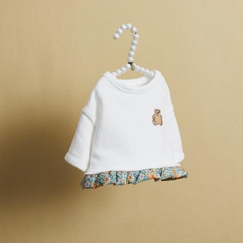 ルイスドッグ louisdog Liberty Baby Frill TEE/White 小型犬 犬服 トップス Tシャツ セレブの画像