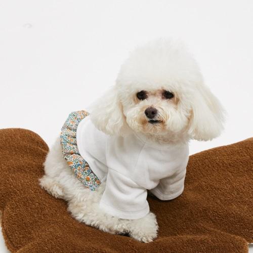 ルイスドッグ louisdog Liberty Baby Frill TEE/White 小型犬 犬服 トップス Tシャツ セレブの画像
