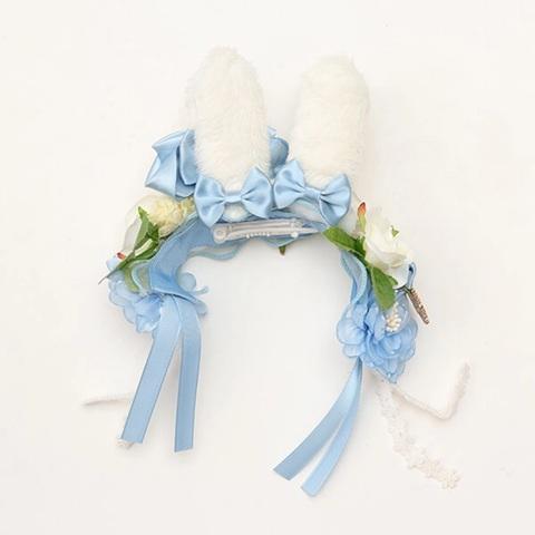 きゃんナナ CanNana 薔薇の国のアリスのうさぎカチューシャ ブルー
