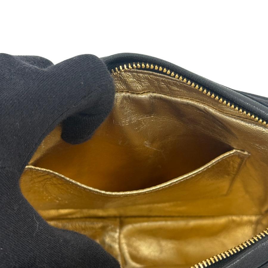 希少 美品 中古 CHANEL サテンチェーンショルダー カメリア_10