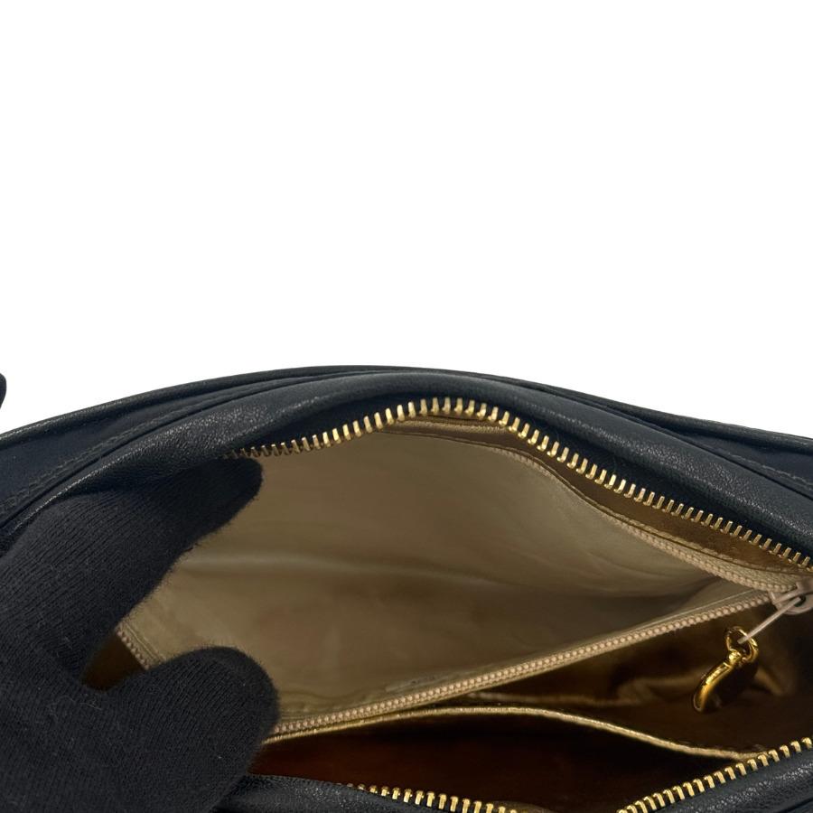 希少 美品 中古 CHANEL サテンチェーンショルダー カメリア_11