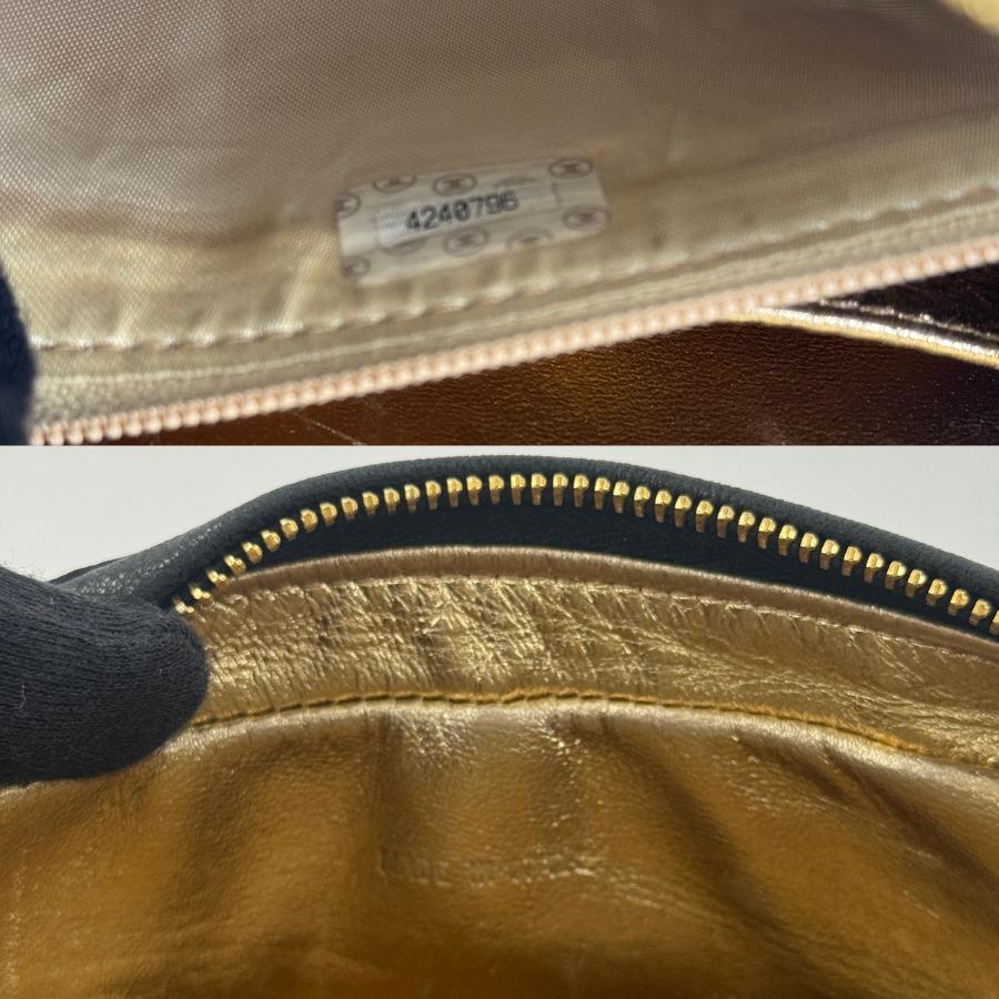 希少 美品 中古 CHANEL サテンチェーンショルダー カメリア_12