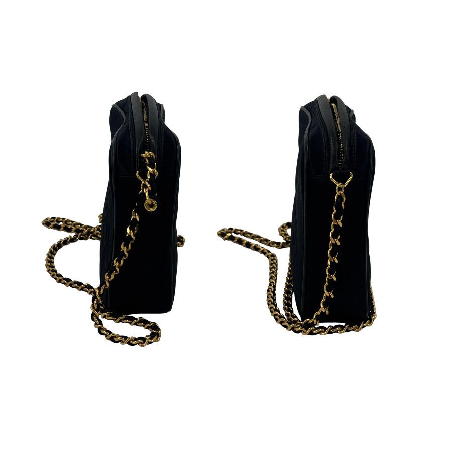 希少 美品 中古 CHANEL サテンチェーンショルダー カメリア_3