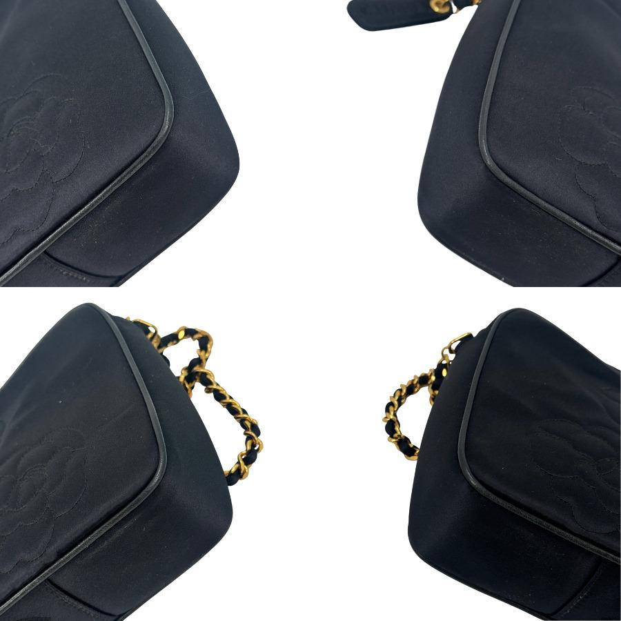 希少 美品 中古 CHANEL サテンチェーンショルダー カメリア_5
