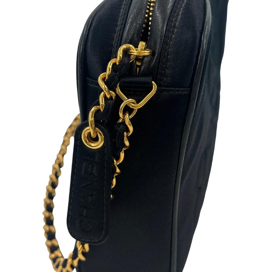 希少 美品 中古 CHANEL サテンチェーンショルダー カメリア_6