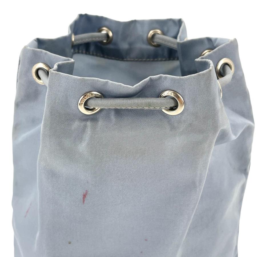 PRADA（プラダ） ブルー ナイロン 巾着 ミニポーチ : tibi TRUNK