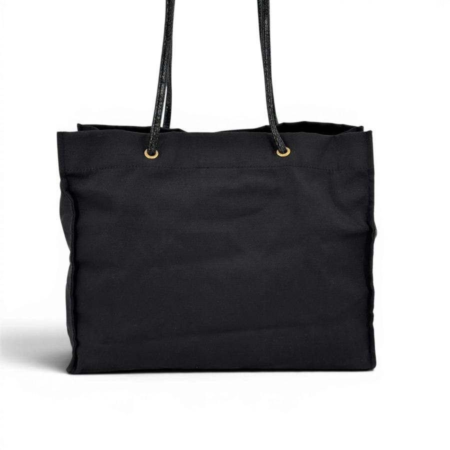 FENDI（フェンディ） ナイロンレザー ブラック トートバッグ : tibi