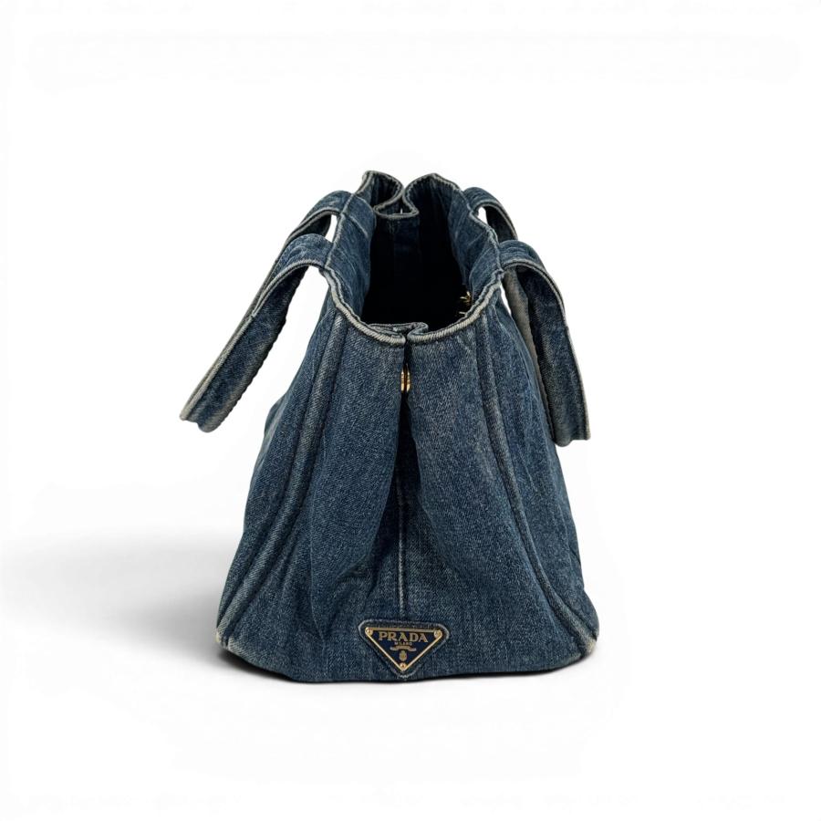 PRADA ガパナ　デニム ハンドバッグ PRADA（プラダ） ミラノデニム カナパ ハンドバッグ : tibi TRUNK