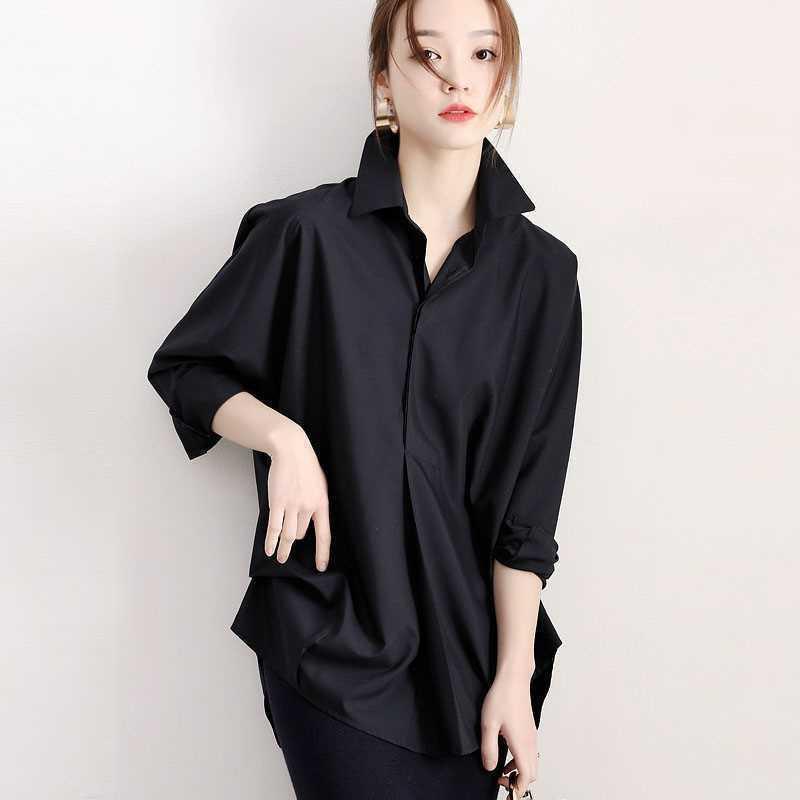シャツ レディース ロング 長袖 半袖 ブラウス ゆったり ロングシャツ 春 夏 春服 夏服 きれいめ トップス カットソー カジュアル 体型カバー | ブランド登録なし | 10