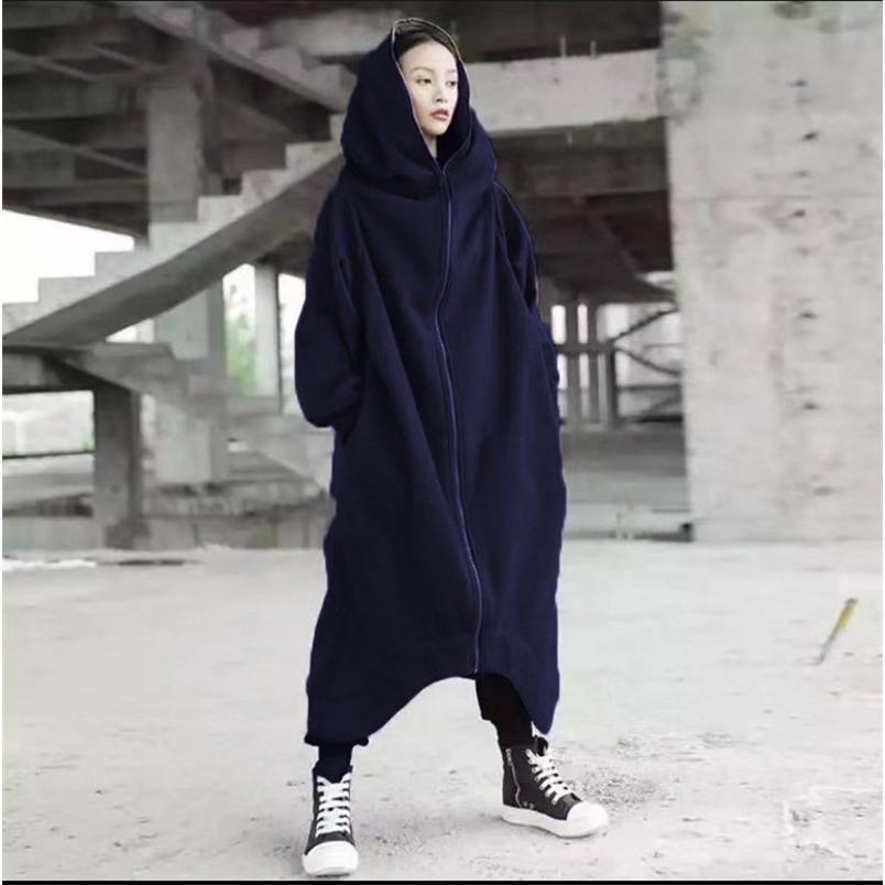 パーカー レディース メンズ カットソー 裏ボア 裏起毛 ロング丈 ジッパー ジャケット フード付き 秋冬 防寒 カジュアル スウェット ゆったり | ブランド登録なし | 14