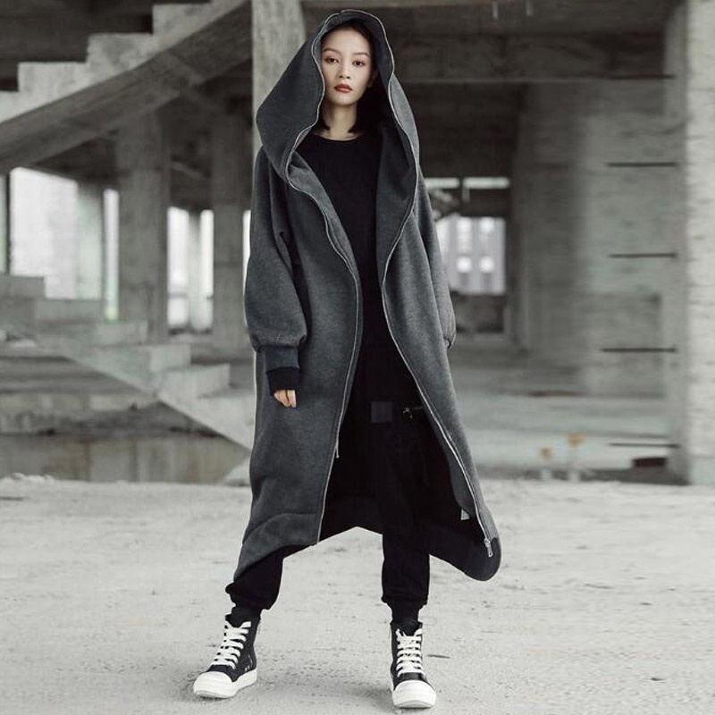 パーカー レディース メンズ カットソー 裏ボア 裏起毛 ロング丈 ジッパー ジャケット フード付き 秋冬 防寒 カジュアル スウェット ゆったり | ブランド登録なし | 11