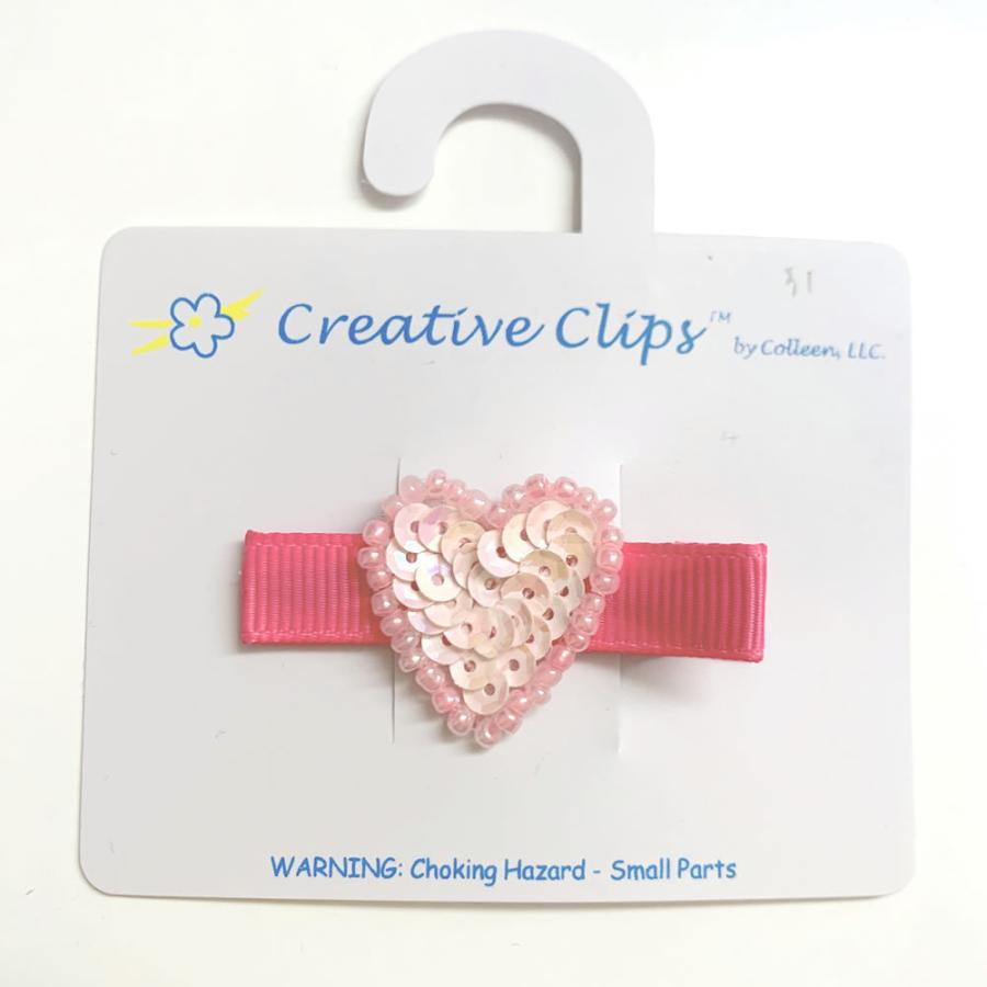 【ふわふわハート】ベビーヘアクリップ　キッズヘアクリップ　ヘアピン ヘアクリップ （ベビー キッズ用） ヘアピン （ピンク ハート