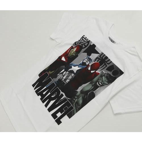 Marvel Comics (マーベル・コミック) アメリカン・コミック (アメコミ) ヒーロー 半袖Tシャツ 白　メンズ Lサイズ｜ticktack-jp｜02