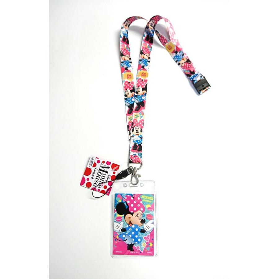 Disney (ディズニー) Minnie  Mouse (ミニーマウス) Pink Polka Dot  首紐　カードホルダー付き｜ticktack-jp