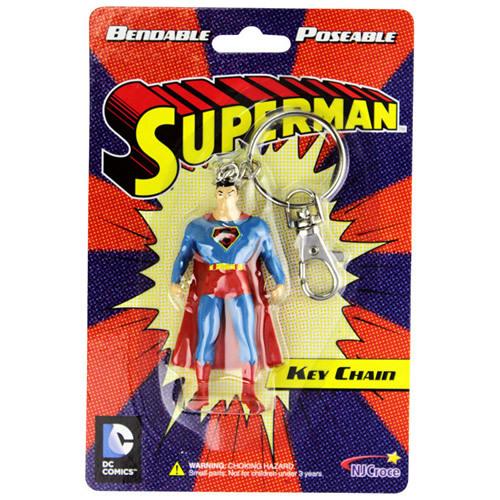 DC Comics（DCコミック）Superman（スーパーマン）Bendable Keychain（キーホルダー） 折り曲げタイプ｜ticktack-jp