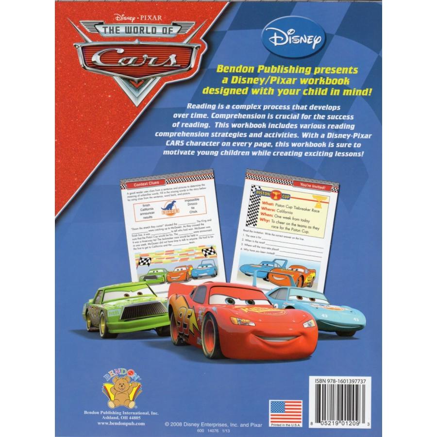 Disney (ディズニー) Pixar (ピクサー) Cars　カーズ 英語練習ノート ワークブックドリル｜ticktack-jp｜02