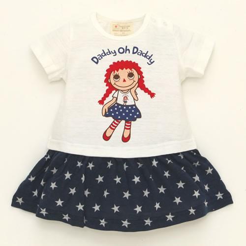 ダディオダディ Daddy Oh Daddy 星プリント切り替えワンピースドレス 
