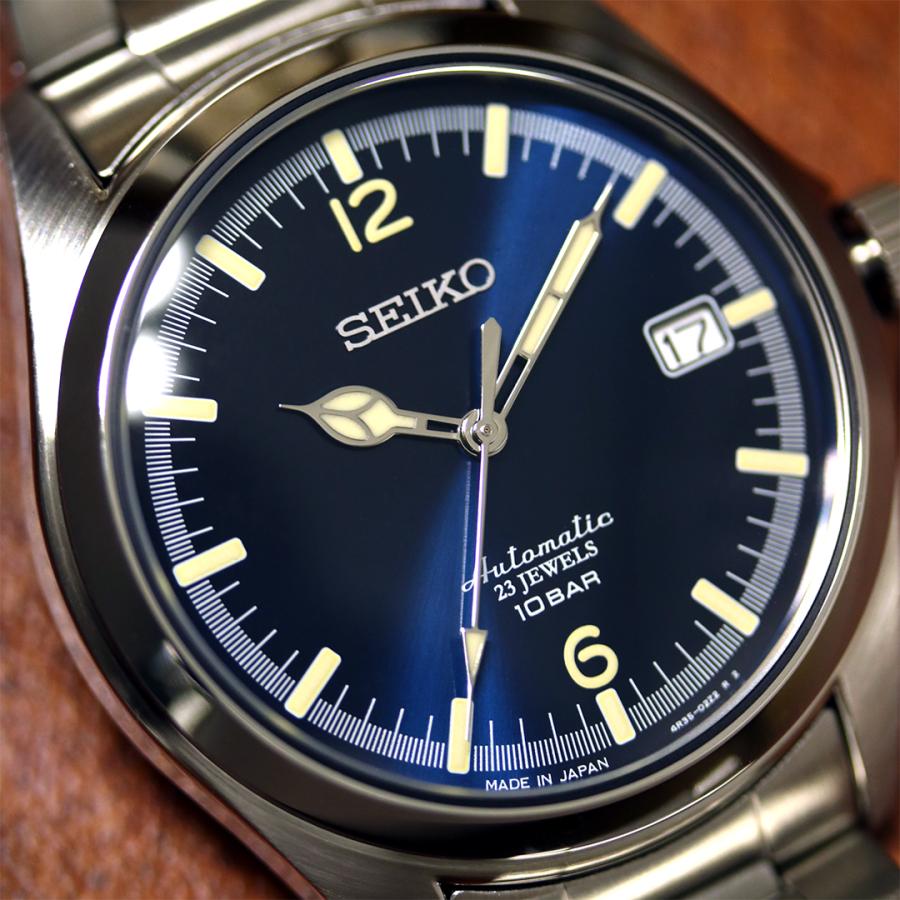 SEIKO×TiCTAC】記念コラボレーション SZSB028 ネイビー 自動巻 メンズ