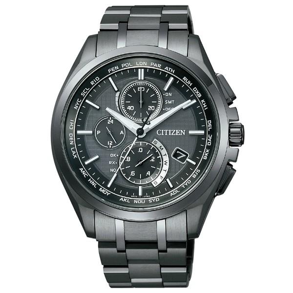 《ATTESA》ブラックチタンシリーズ AT8040シリーズ AT8044-56E 電波ソーラー メンズ