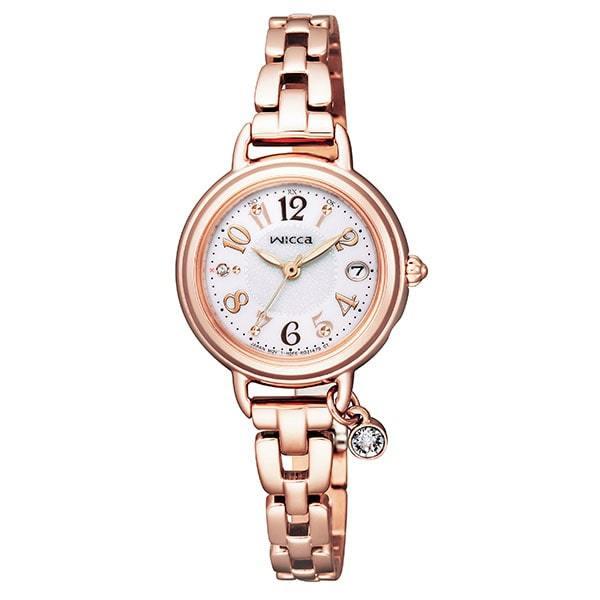 《wicca》ソーラーテック電波時計 ブレスライン KL0-561-17 替えベルト付き 電波ソーラー レディース