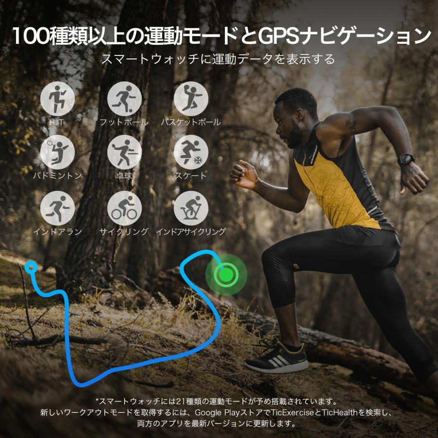 スマートウォッチ TicWatch E3 通話機能 通話可能 ティックウォッチ Wear OS by Google Watch GPS 日本語説明書 血中酸素濃度測定 丸形 アンドロイド対応｜ticwatch｜06