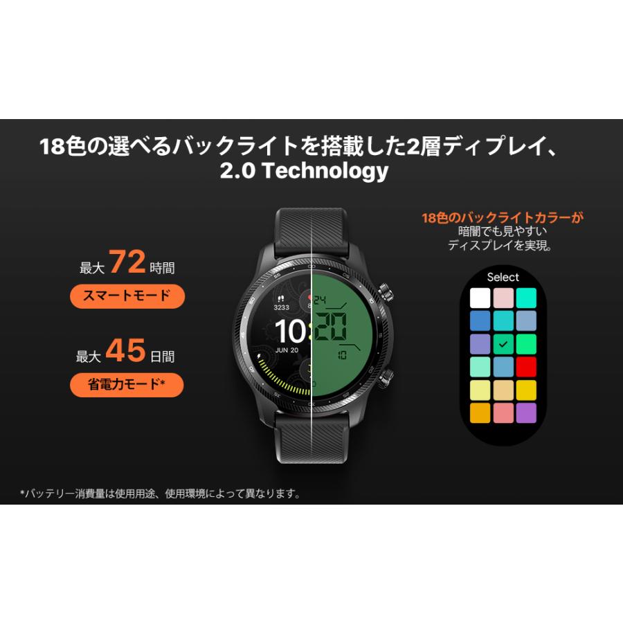 スマートウォッチ TicWatch Pro3 Ultra GPS 通話機能 通話可能 ティックウォッチ 日本語説明書 グーグル Wear OS by Google 丸形腕時計 アンドロイド対応｜ticwatch｜12