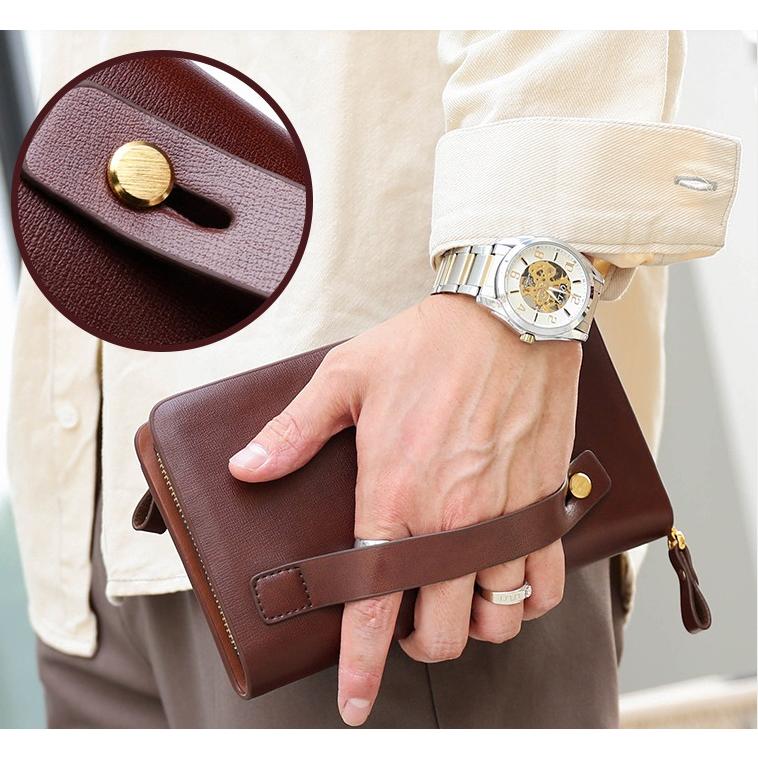 セカンドバッグ クラッチバック メンズ 長財布 ラウンドファスナー型 