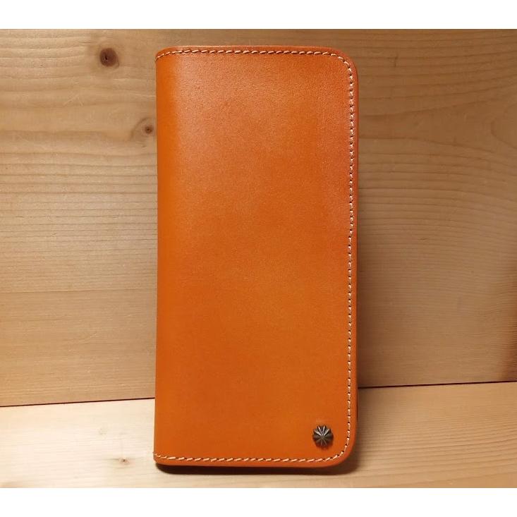 長財布ハンドメイド　牛革　ライダース　ウォレット　ヌメ革　タンニンなめし 長財布 メンズ ハンドメイド 本革 高級牛革使用 サドルレザー