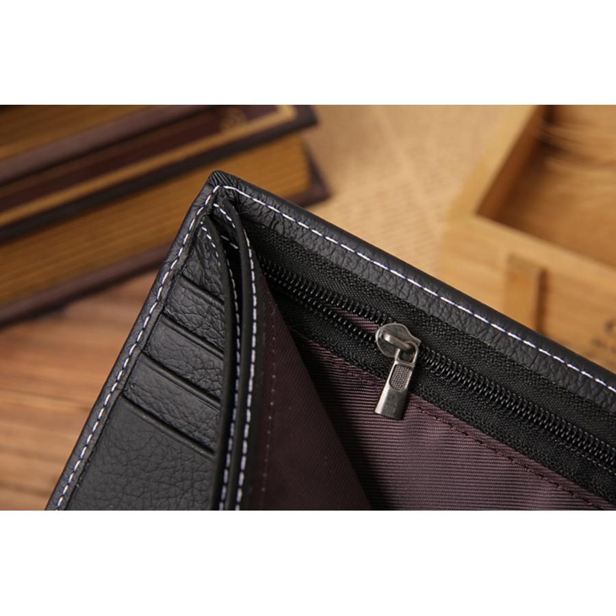 訳あり品　二つ折り　財布　メンズ　本革　高級　牛革　使用　送料無料　多機能 小銭入有　カード６枚対応　大型ファスナー付き　大容量収納　９ |  | 05