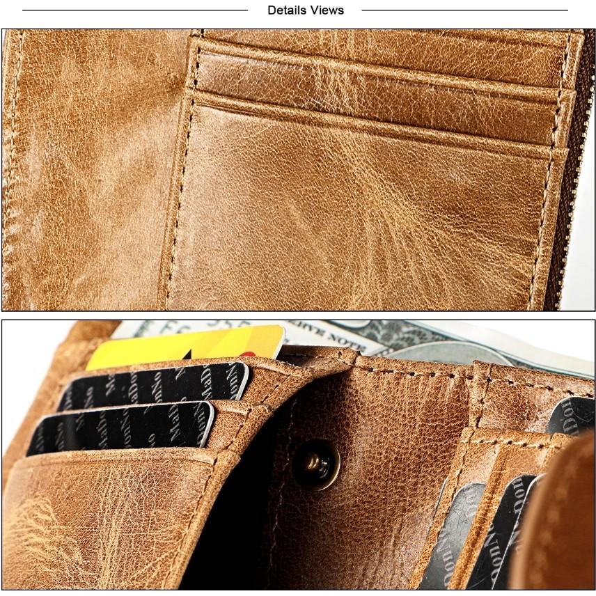 二つ折り　三つ折り　財布　メンズ　本革　高級牛革　バイカーズ ウォレット　おしゃれなヴィンテージ加工　チェーン付き　送料無料　多機能　大容量　３８　 |  | 12