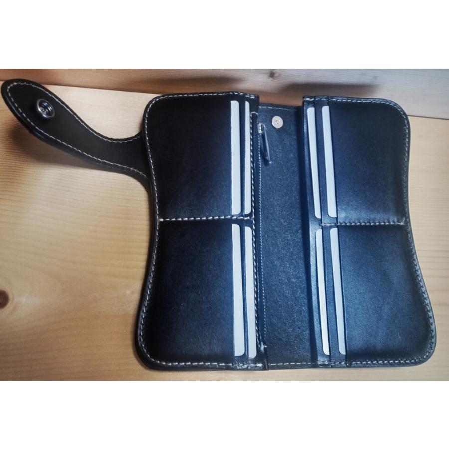 長財布 メンズ ハンドメイド 本革 高級牛革使用 サドルレザー