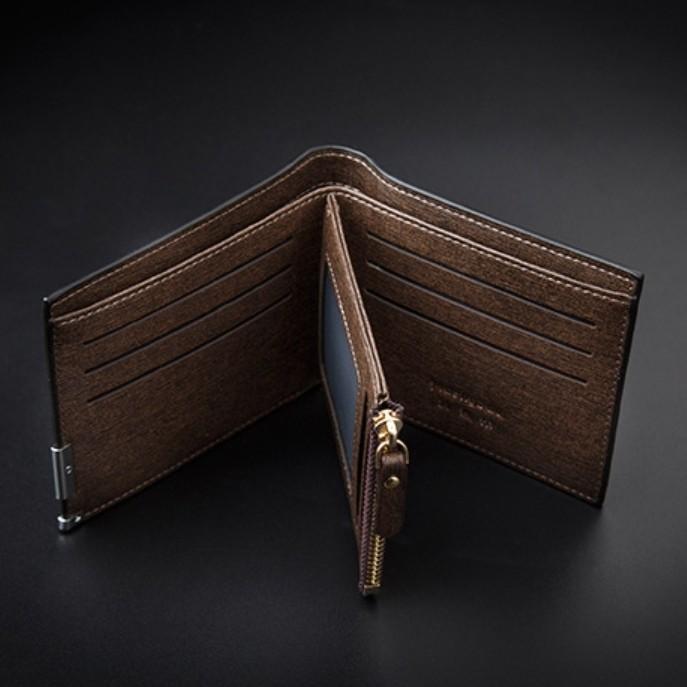 三つ折り　財布　メンズ　送料無料　多機能  ファスナー付き小銭入　カード入９枚　 |  | 02