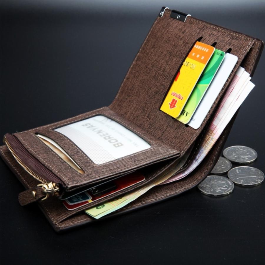 三つ折り　財布　メンズ　送料無料　多機能  ファスナー付き小銭入　カード入９枚　 |  | 03