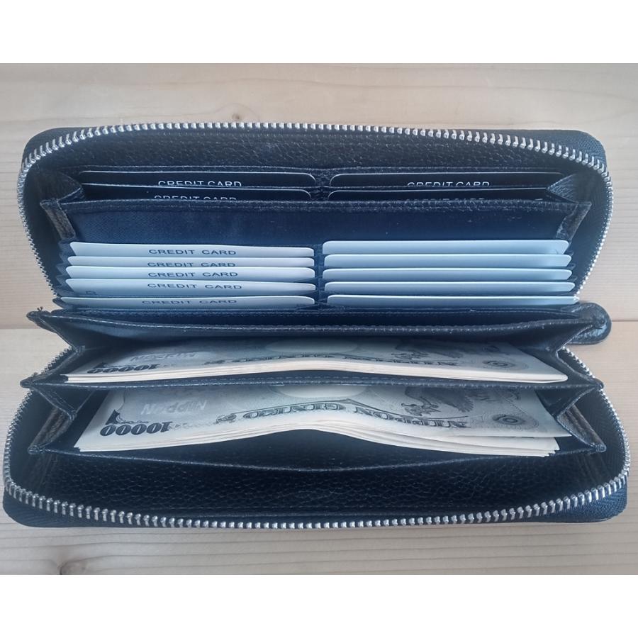 長財布 メンズ 本革 高級牛革使用 ラウンドファスナー 型 送料