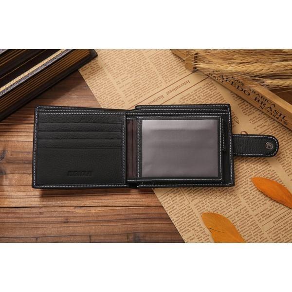 訳あり品　三つ折り　財布　メンズ　本革　高級　牛革　使用　送料無料　多機能 小銭入有　カード６枚対応　大型ファスナー付き　大容量収納　９ |  | 02