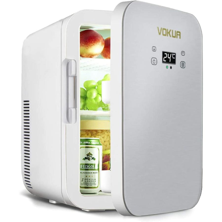 新規購入 Vokua 冷温庫 ミニ冷蔵庫9 65 C 12l 小型でポータブル 家庭 車載両用 保温 保冷 温度調節 温度表示 Ac110v Dc12v 2 保証書付 Farmaequiposgeko Cl
