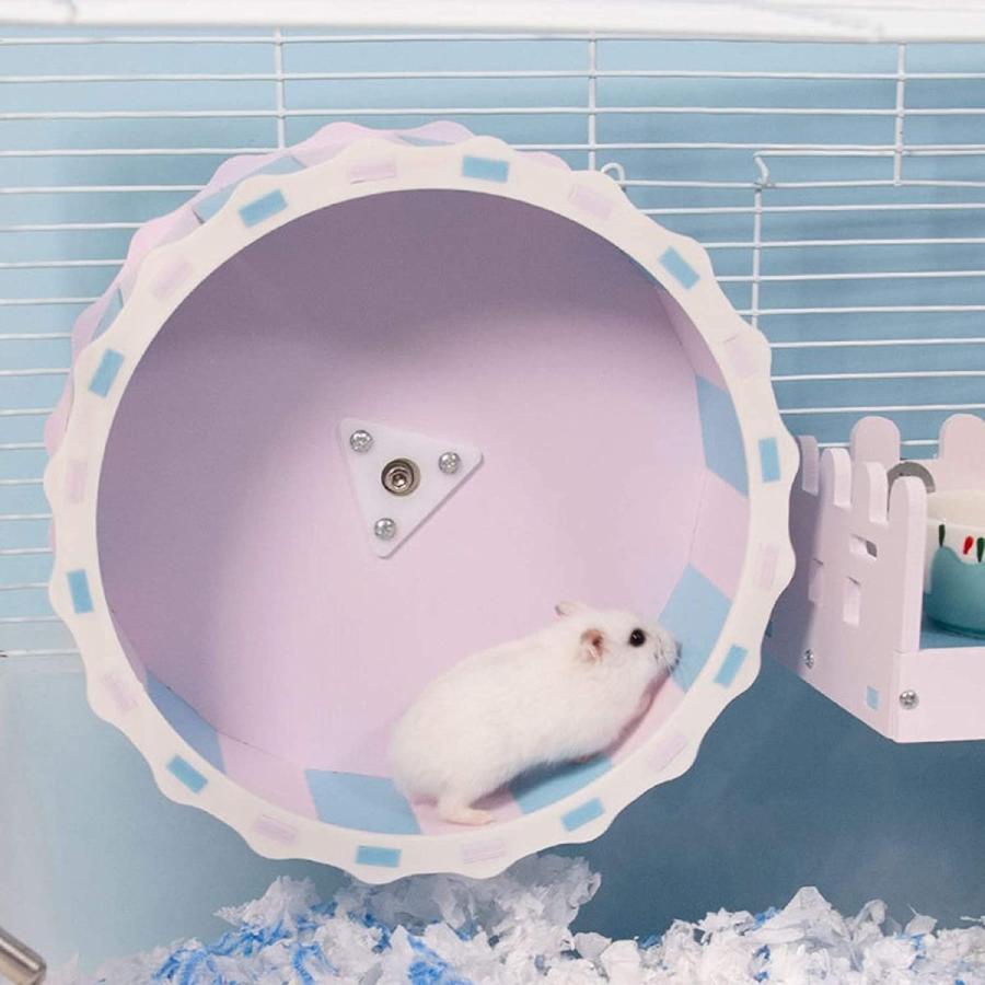 豪華 ハムスターケージ 飼育ケージ オシャレ ハムスターハウス 掃除しやすい 滑り止め贅沢セット 三色 ハムスター回し車 可愛い プラスチックと金属製 50 Off Awu Ac Ug