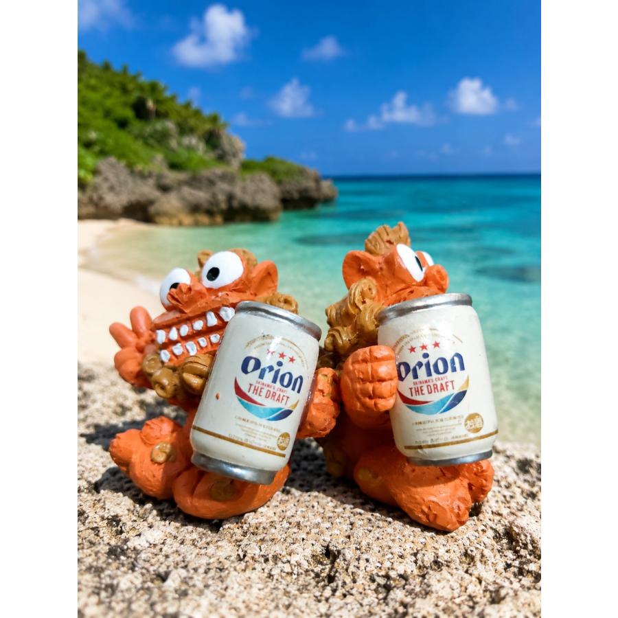オリオンビール シーサー Orion 缶ビール 原子獅子 5.5cm 1ペア 沖縄