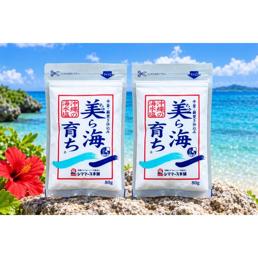 青い海 送料無料 【 美ら海育ち 80g 2袋 】シママース本舗 沖縄の海水