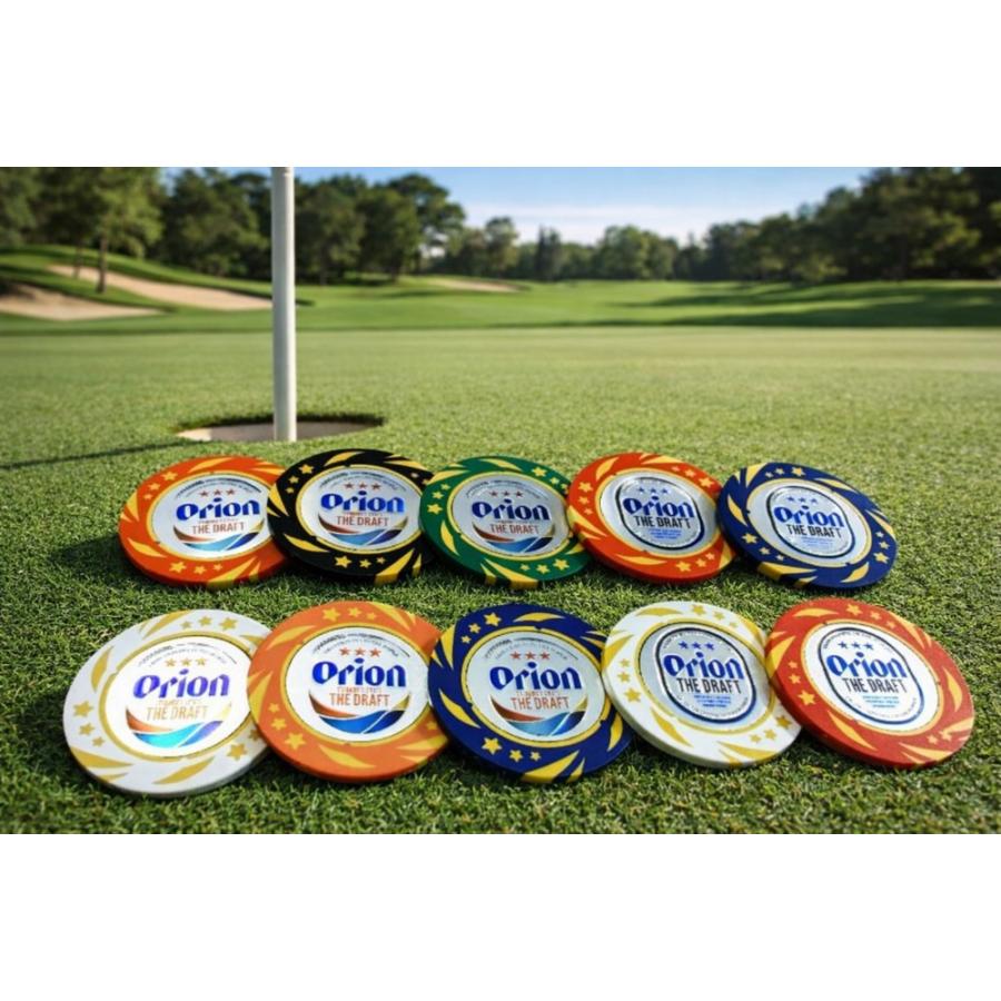 オリオンビール ゴルフマーカー 2個セット NEW Orion GOLF グリーン
