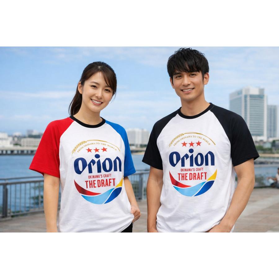 送料無料 オリオンビール Tシャツ 沖縄限定 Orion THE DRAFT ツートン
