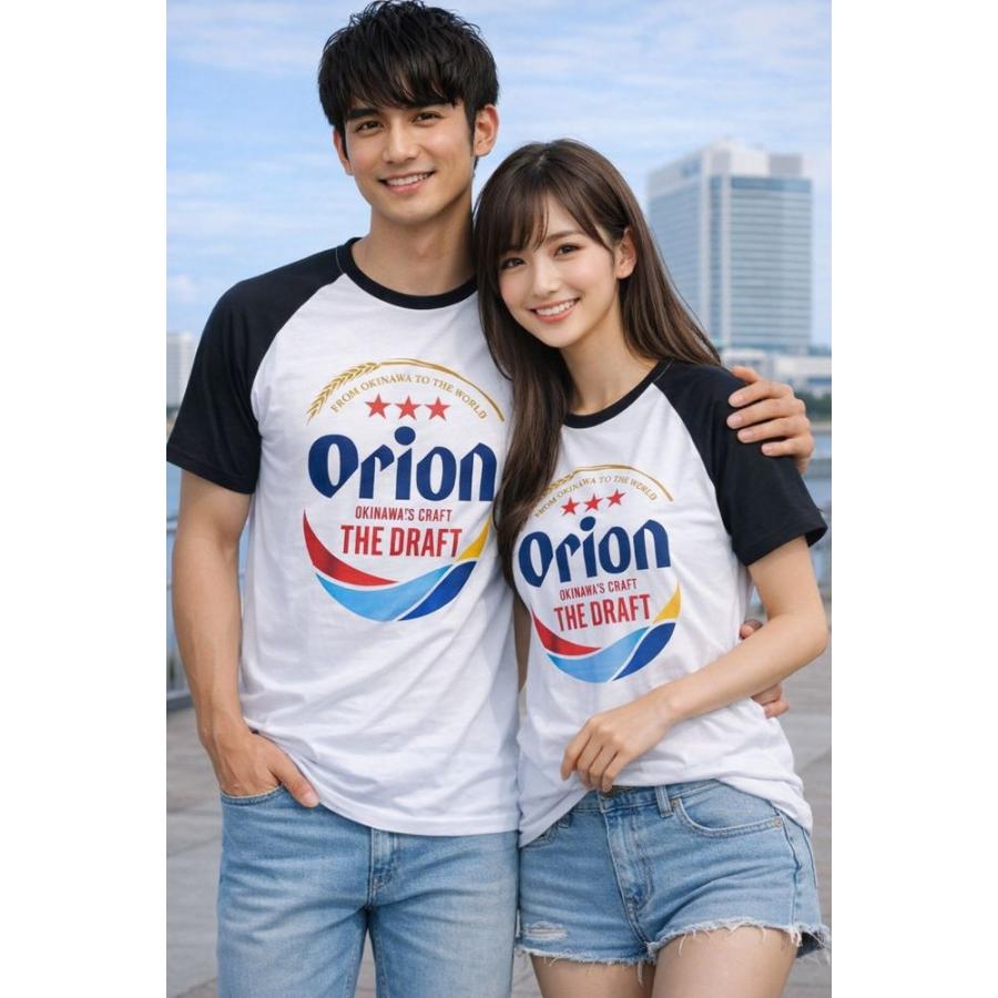 送料無料 オリオンビール Tシャツ 沖縄限定 Orion THE DRAFT ツートン