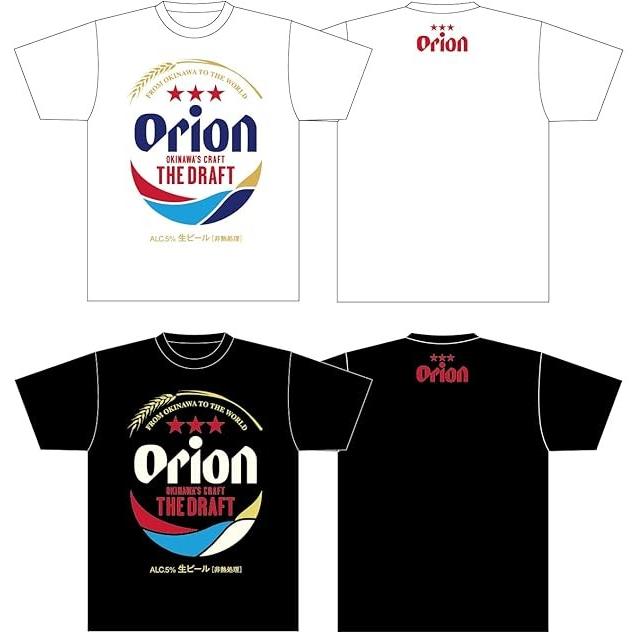 沖縄限定 オリオンビール Tシャツ ドラフト缶 白 ホワイト or 黒