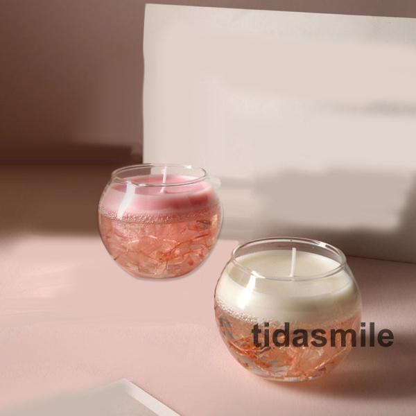 母の日の浴室記念日ピンクのための香りの蝋燭のシンプルなユニークな半円｜tidasmile｜09