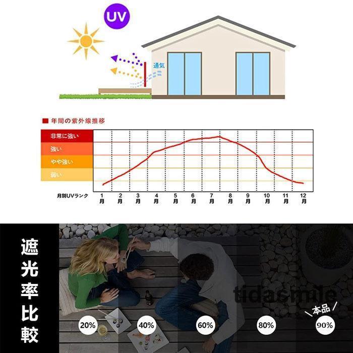 目隠し バルコニー シェード ベランダ マンション フェンス おしゃれ 取り付けも簡単 結束バンド UV紫外線カット率95% 遮光率90% 日よけ 耐久性｜tidasmile｜05